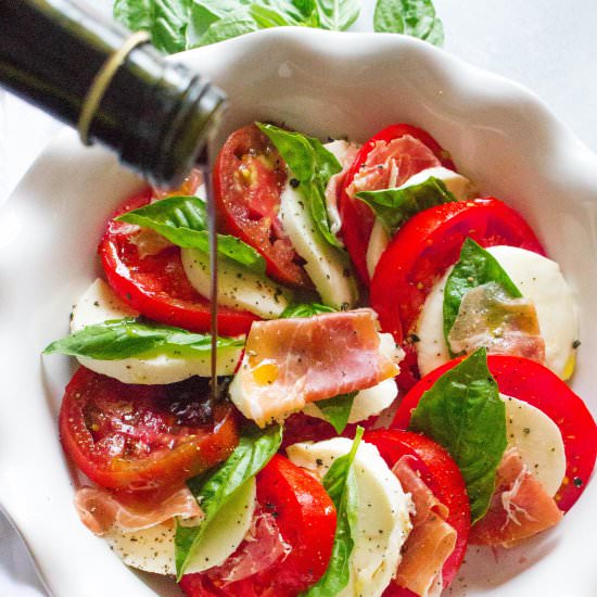 Tomato Prosciutto Caprese