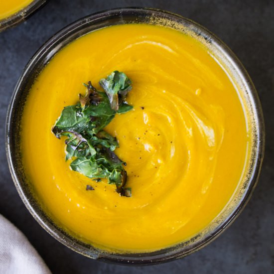 Golden Turmeric Sweet Potato Soup