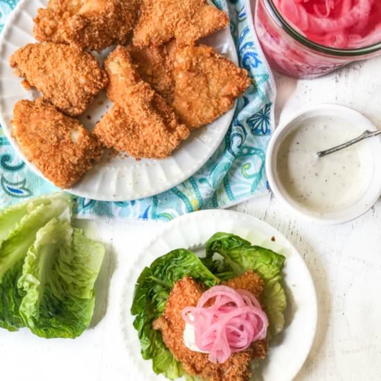 Keto Fried Chicken Mini Sandwiches