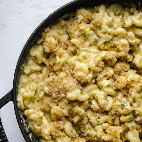 Hidden Zucchini Mac and Cheese