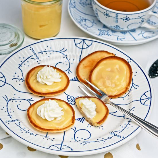 Pancakes with orange curd