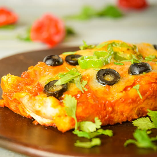 Electric Skillet Chicken Enchiladas