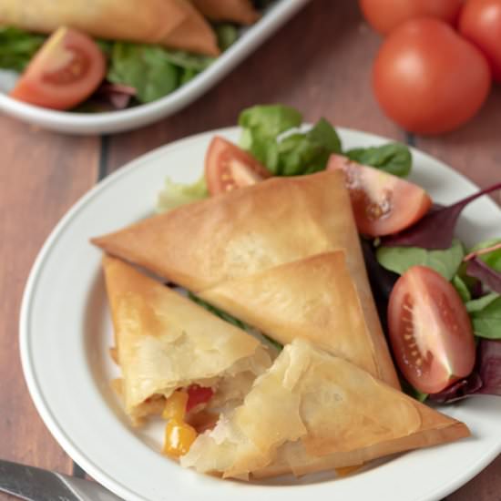 Roast Vegetable Filo Parcels