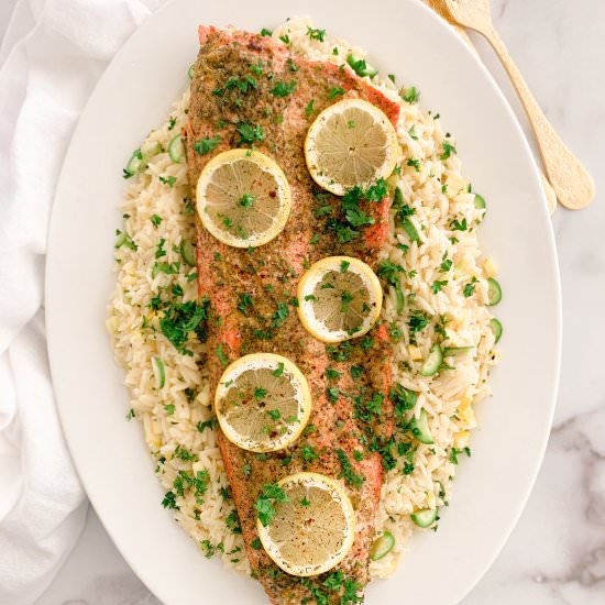 Wild Salmon with Za’atar Butter