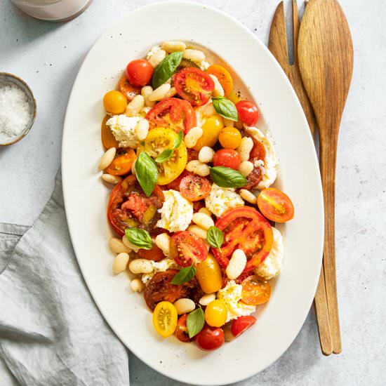 Caprese Salad with White Beans