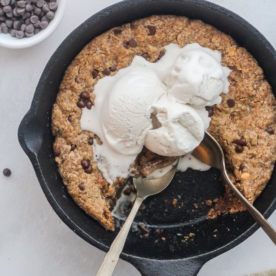 Peanut Butter Skillet Cookie