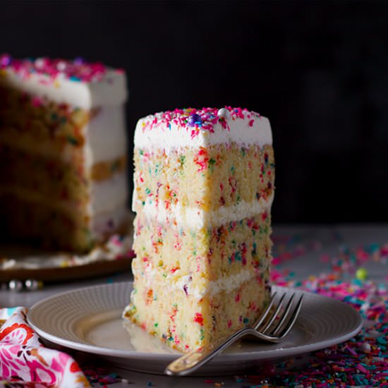 Funfetti cake {All-butter recipe}