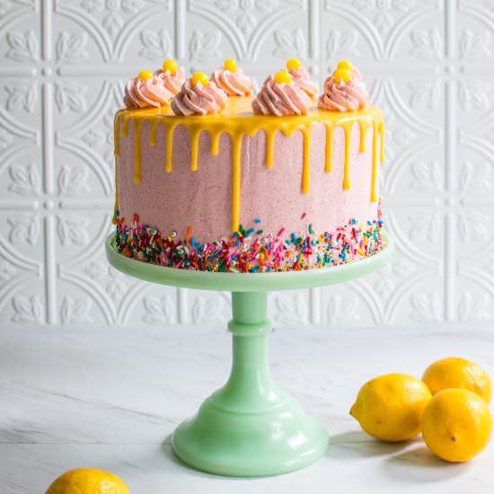 Strawberry Lemonade Layer Cake