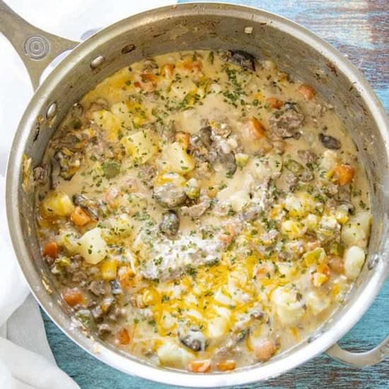 One Pot Ground Beef and Potatoes