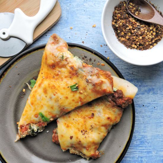 Beef and Ricotta Lasagna Pizza