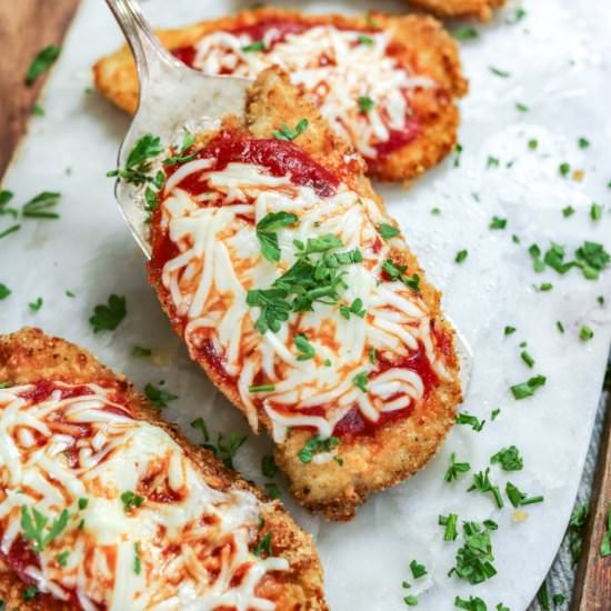 AIR FRYER KETO CHICKEN PARMESAN