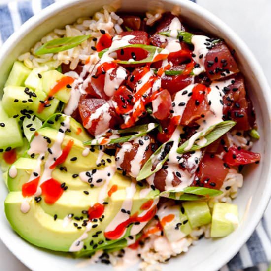 Spicy Tuna Poke Bowls