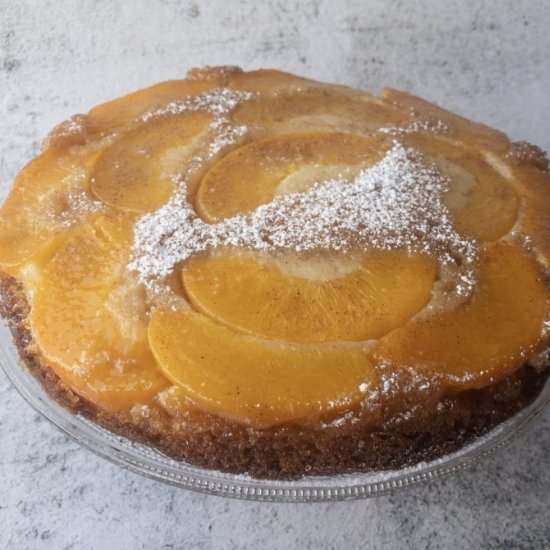 Upside Down Peach Cake