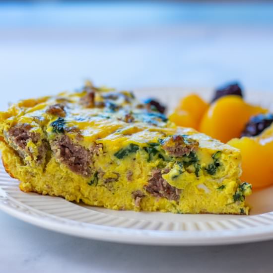 SAUSAGE & SPINACH FRITTATA