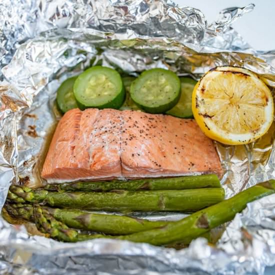 Grilled Salmon Foil Packs