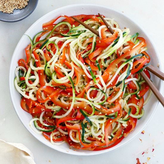 Bell Pepper and Cucumber Noodles