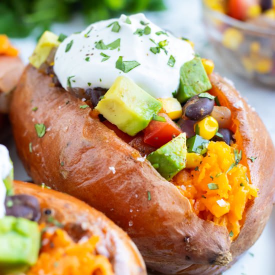 Mexican Stuffed Sweet Potatoes