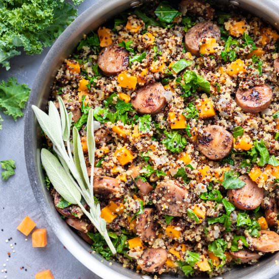 One-Pot Sausage & Kale Quinoa