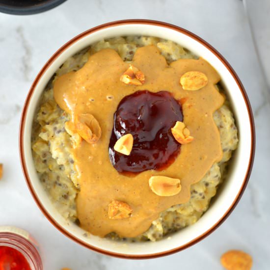 Peanut Butter and Jelly Oatmeal