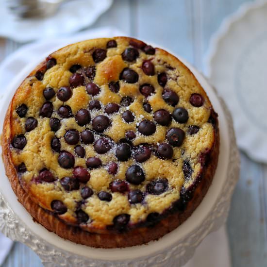 Healthy lemon ricotta blueberrycake