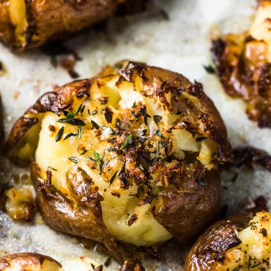 Smashed Red Potatoes