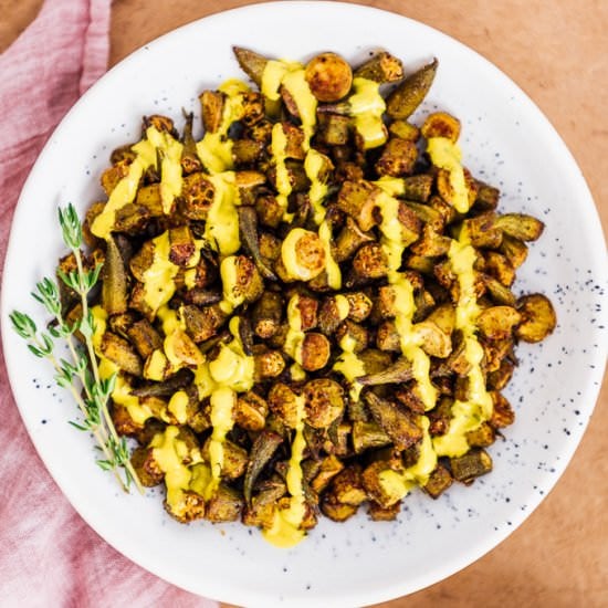 Oven Roasted Okra