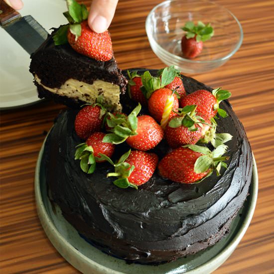 Steamed Chocolate Cream Cheese Cake
