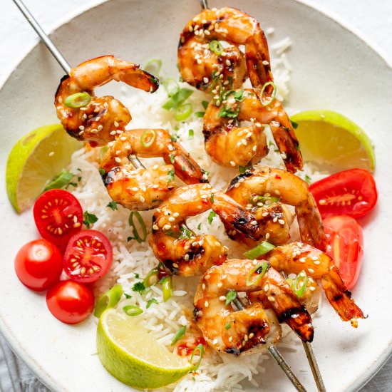 Honey Sesame Grilled Shrimp