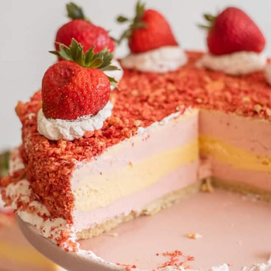 Strawberry Shortcake Ice Cream Cake