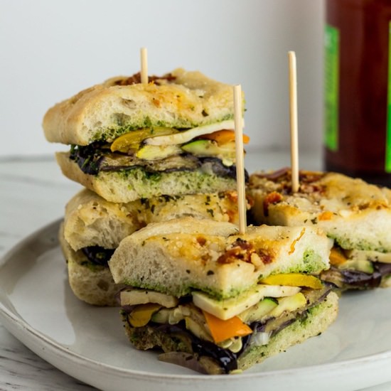 Indoor Grilled Veggie Sandwich
