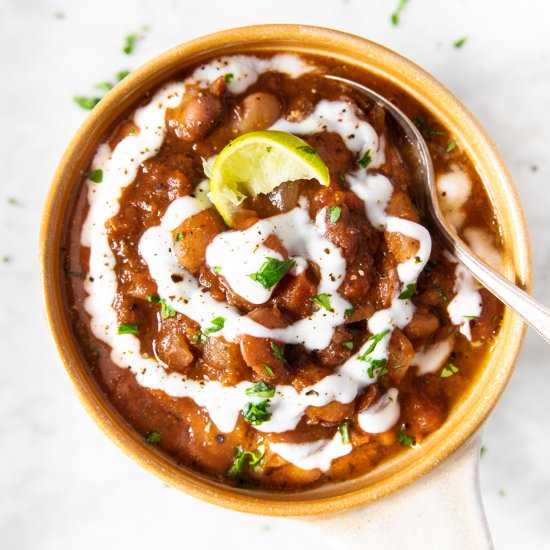 Vegan Heirloom-Bean Chili