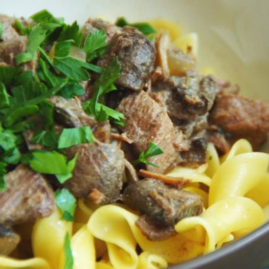 Crock-Pot Beef Stroganoff