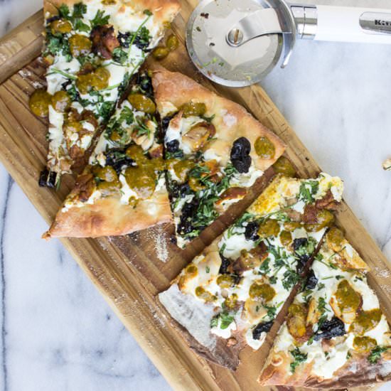 Chicken Tagine Flatbread Pizza