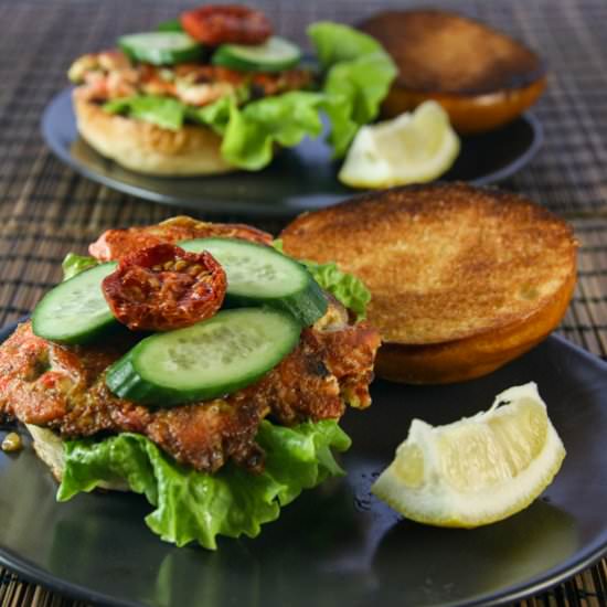 Salmon Burgers with Ginger & Wasabi