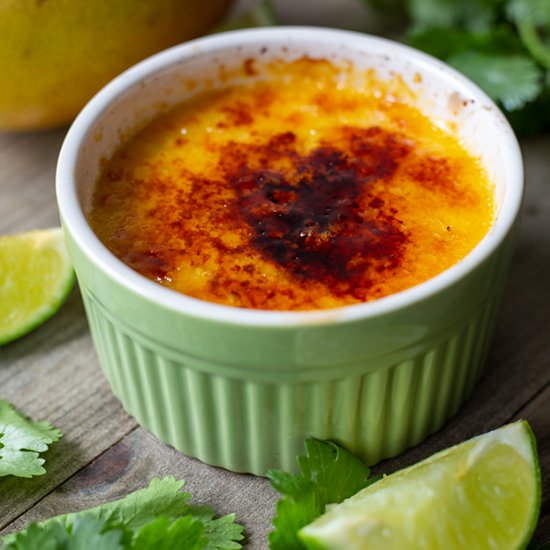 Mango Cilantro Creme Brulee