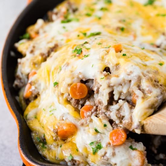 INSTANT POT CHEESY GROUND BEEF