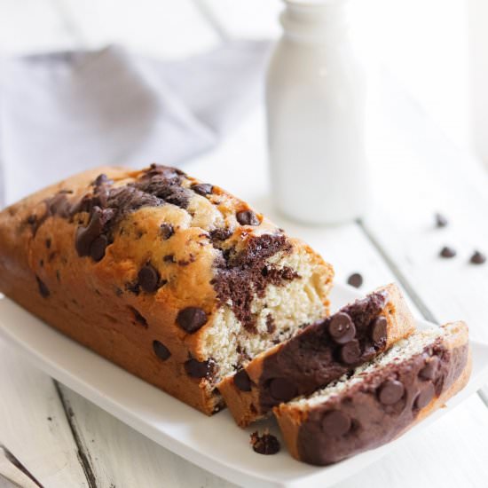 VEGAN CHOCOLATE SWIRL BANANA BREAD