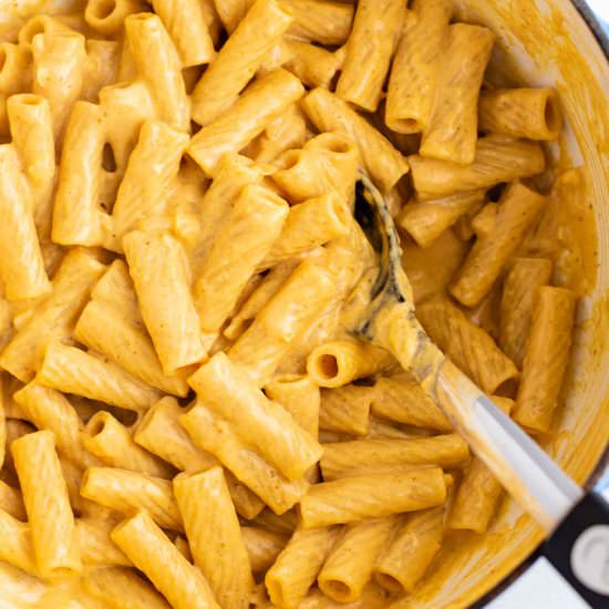 Pumpkin Pasta Sauce with Rigatoni