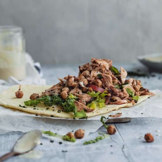 Vegan Shawarma with Roast Jackfruit