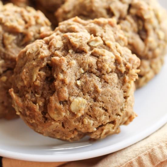 Soft Pumpkin Oatmeal Cookies