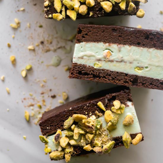 Carob Molasses Ice Cream Sandwiches