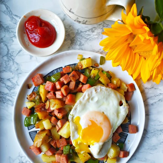 Spam, Potato & Pepper Hash