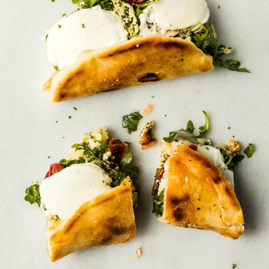 Chicken Pesto Flatbread Sandwiches