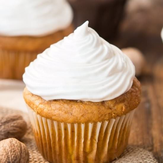 PUMPKIN CUPCAKES/7 MINUTE FROSTING