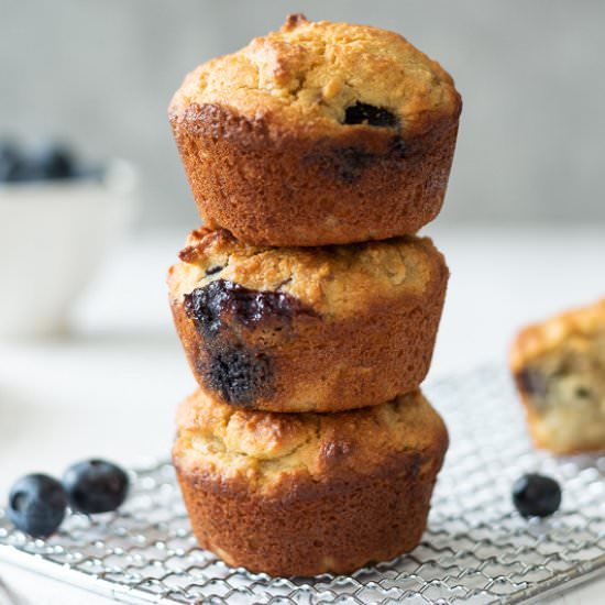 Almond Flour Blueberry Muffins
