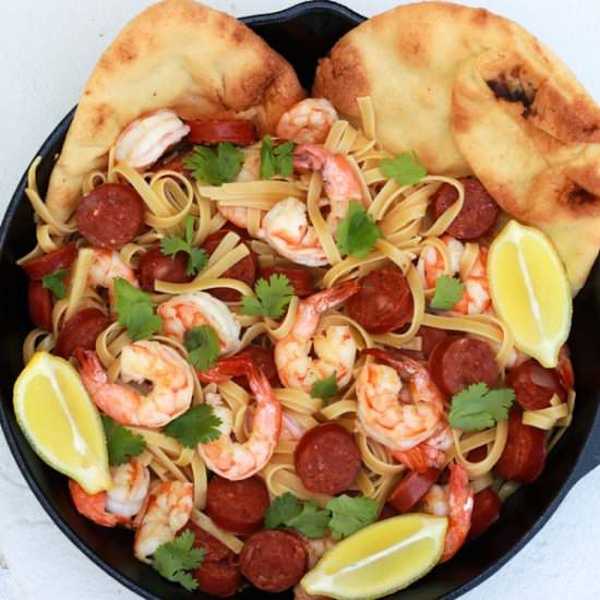 Shrimp and Chorizo Pasta