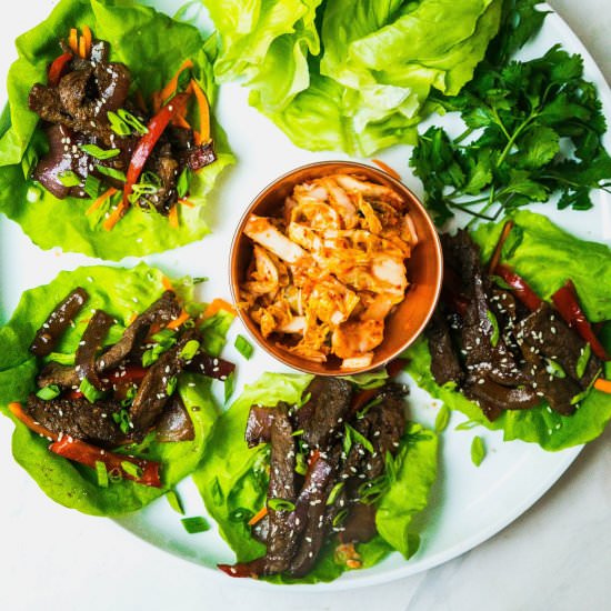 Beef Bulgogi Lettuce Wraps