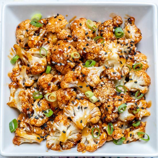 Sweet and Spicy Baked Cauliflower