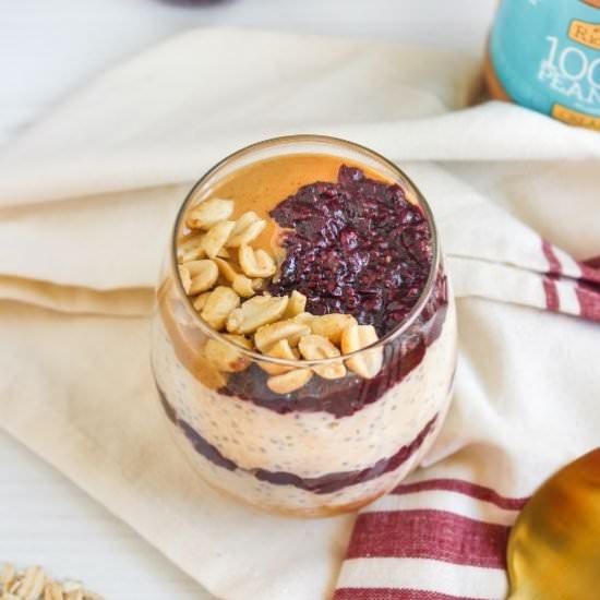 PB&J Overnight Oats Parfait