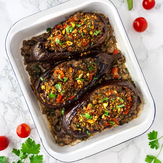 Keto Stuffed Eggplant